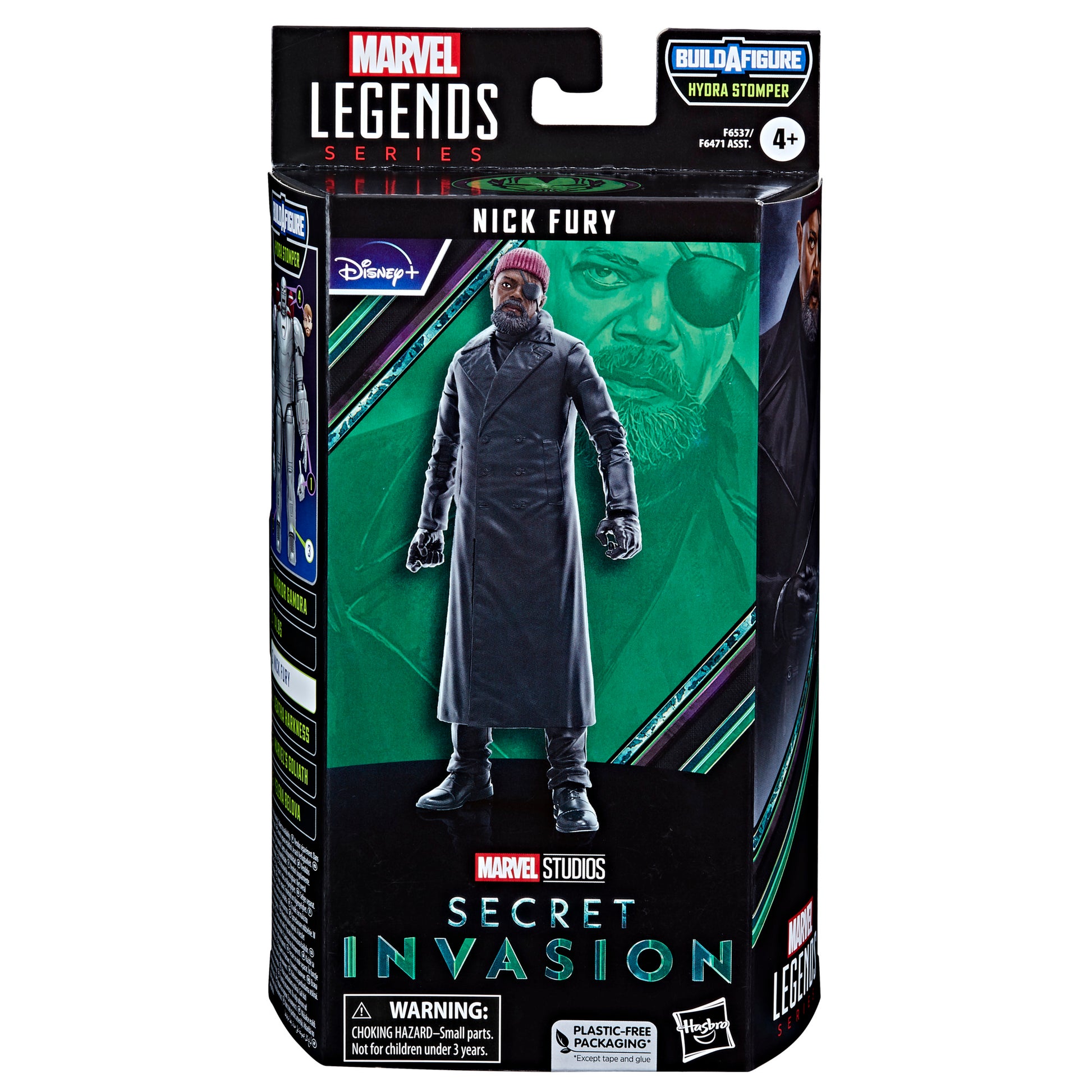 Nick Fury in a box front view - Heretoserveyou