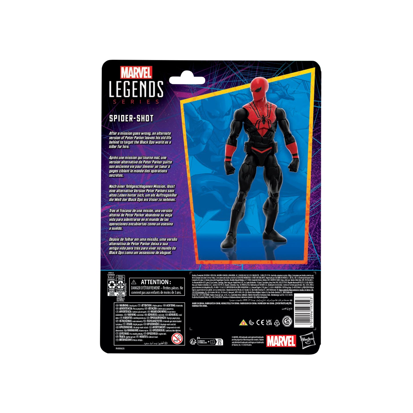 Marvel Legends Series Spider-Shot, Spider-Man Comics Collectible 6-Inch Action Figure