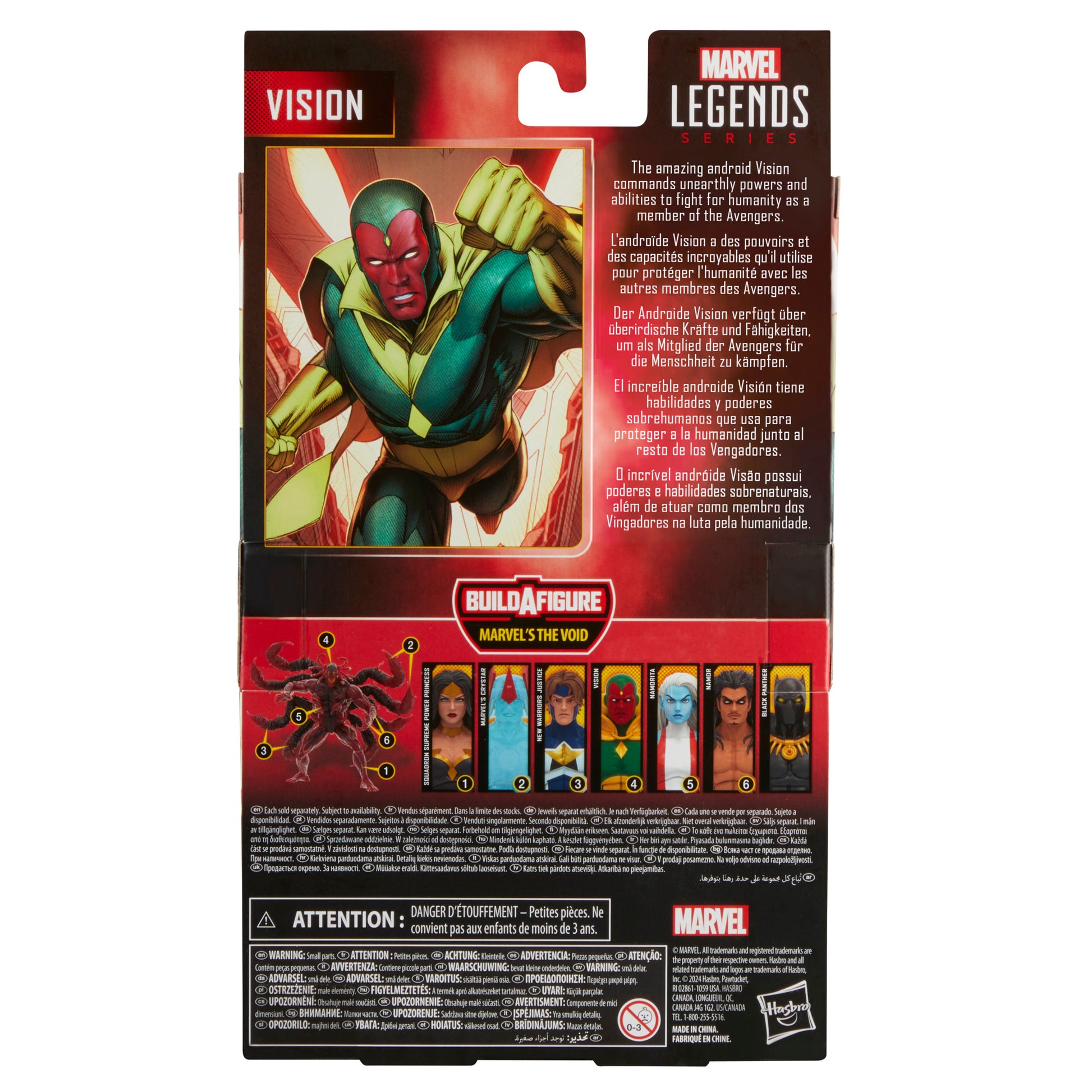 Marvel Legends Series Vision, 6 Comics Collectible Action Figure HERETOSERVEYOU