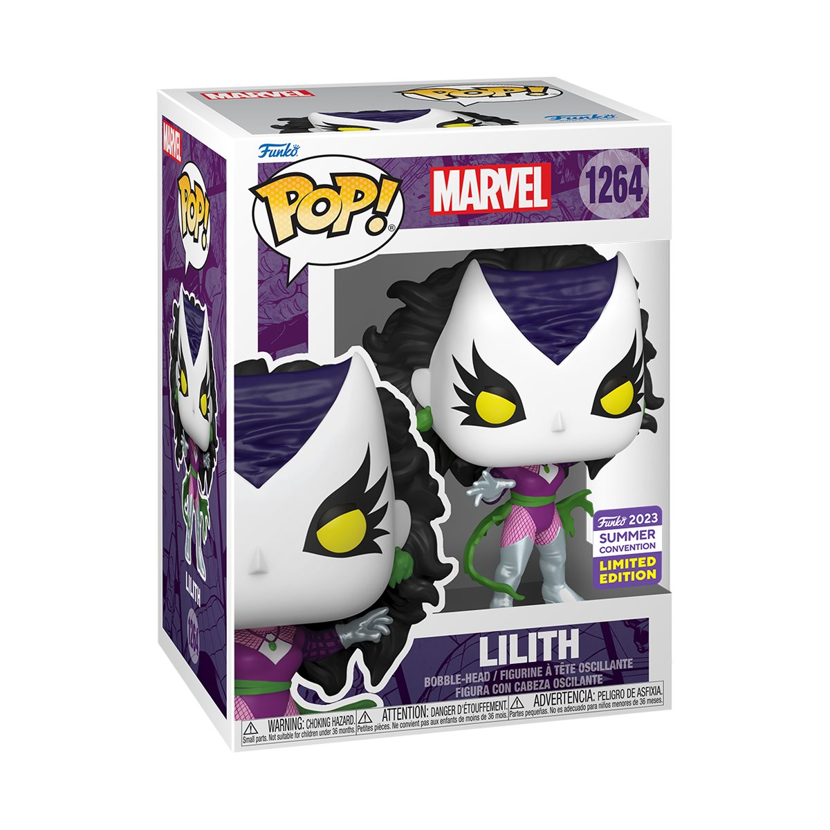 Marvel Lilith Funko Pop! Vinyl Figure #1264 - 2023 Convention Exclusive in a box - Heretoserveyou