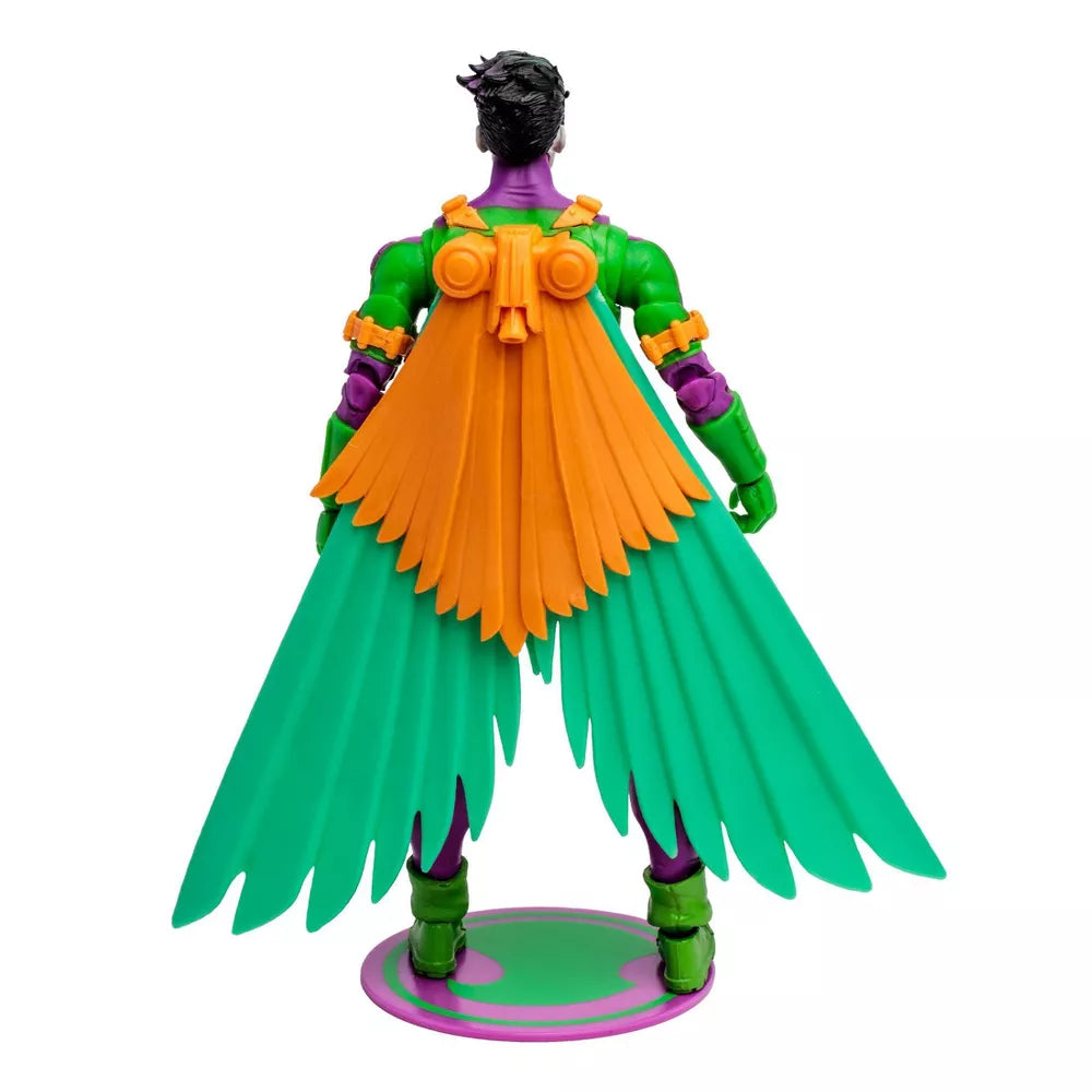 McFarlane Toys DC Multiverse Gold Label Red Robin Jokerized 7" Exclusive Action Figure back view - Heretoserveyou