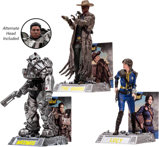 McFarlane Toys Movie Maniacs - Fallout Lucy & Maximus & The Ghoul, 3 Pack 6in Posed Figures, Gold Label