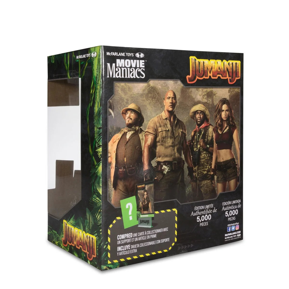 Movie Maniacs Wave 4 Jumanji Ruby Roundhouse Limited Edition 6-Inch Scale Posed Figure back view of the package - Heretoserveyou