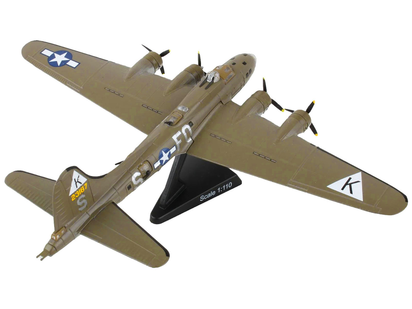 Boeing B-17 Flying Fortress Bomber Aircraft "Ye Olde Pub" United States Army Air Forces 1/155 Diecast Model Airplane by Postage Stamp