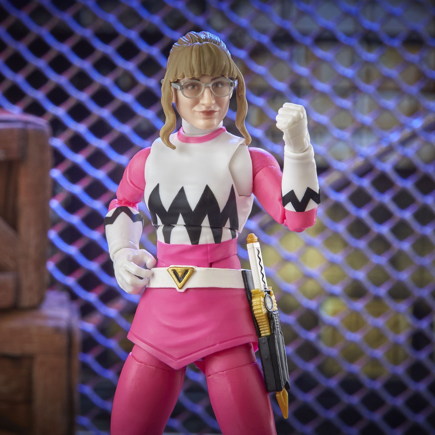 Power Rangers Lightning Collection Lost Galaxy Pink Ranger Figure Toy close up look - Heretoserveyou