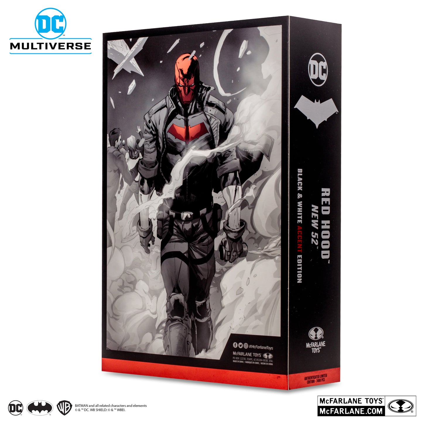 The New 52 DC Multiverse Red Hood BBTS Exclusive Limited Black & White Accent Edition Figure