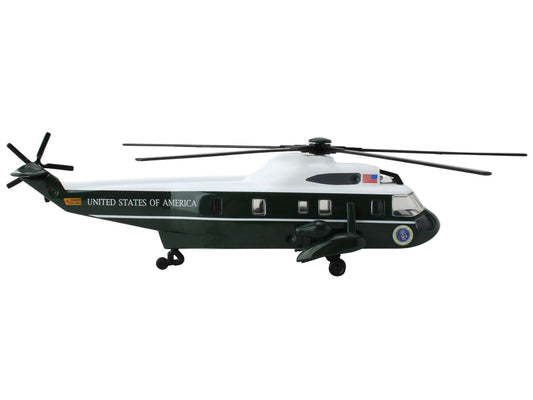 Marine One Presidential Helicopter "United States of America" Dark Green and White Diecast Model by Daron