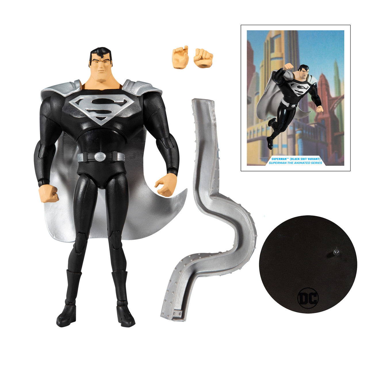 DC Multiverse Superman Black Suit Superman: The Animated Series 7-Inch Scale Action Figure