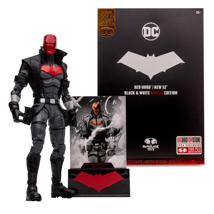 The New 52 DC Multiverse Red Hood BBTS Exclusive Limited Black & White Accent Edition Figure