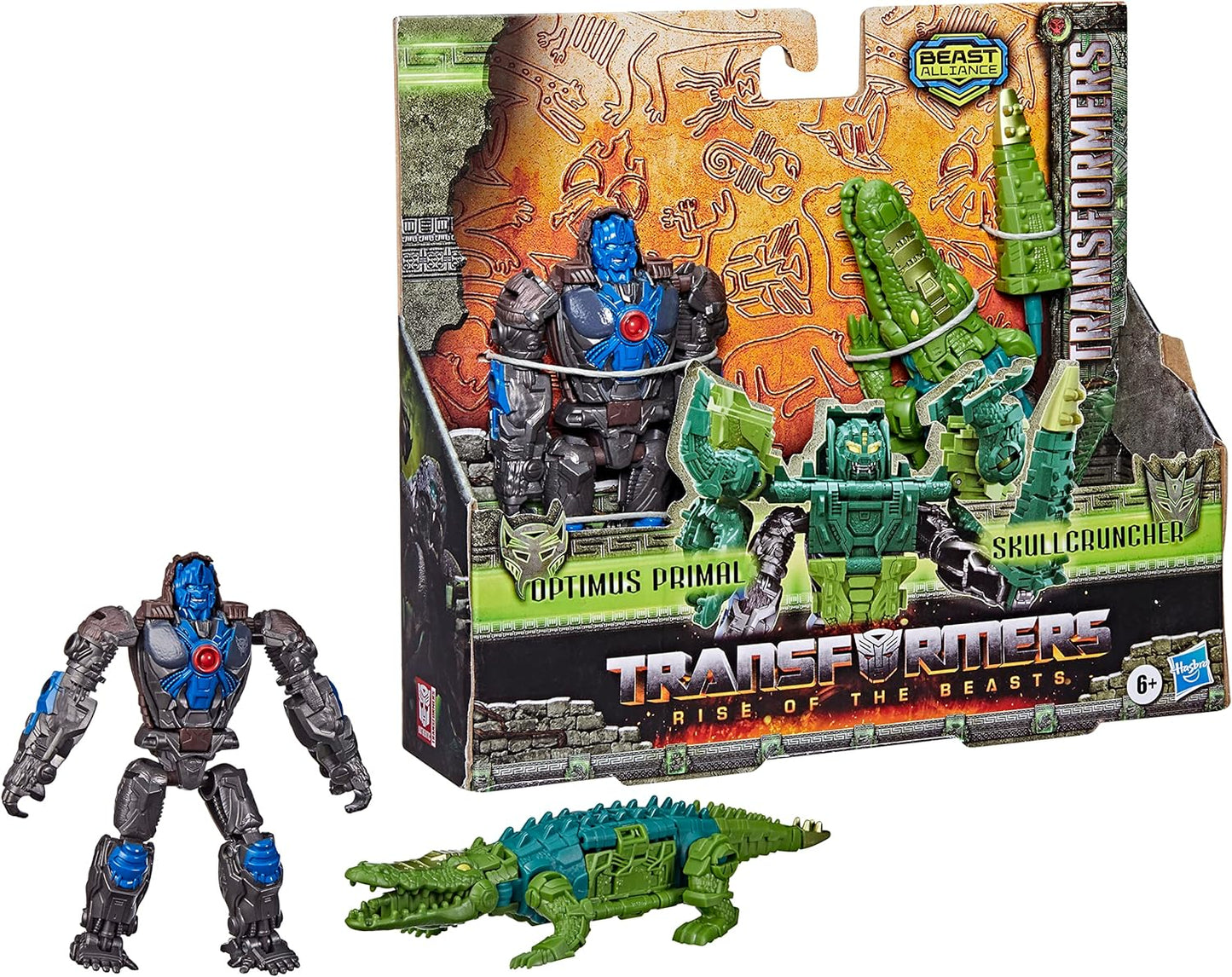 Transformers Rise Of The Beasts Combiner 2-Pack Optimus Primal & Skullcruncher Action Figure Toy