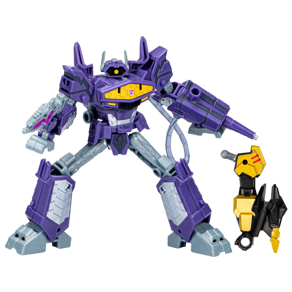 Transformers EarthSpark Deluxe Shockwave Action Figure Toy with accessories - Heretosereyou