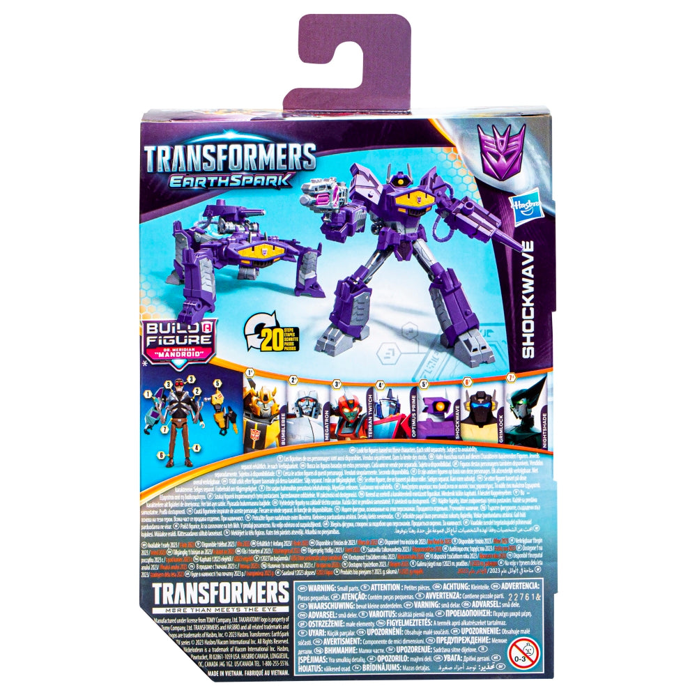 Transformers EarthSpark Deluxe Shockwave Action Figure Toy - Heretoserveyou