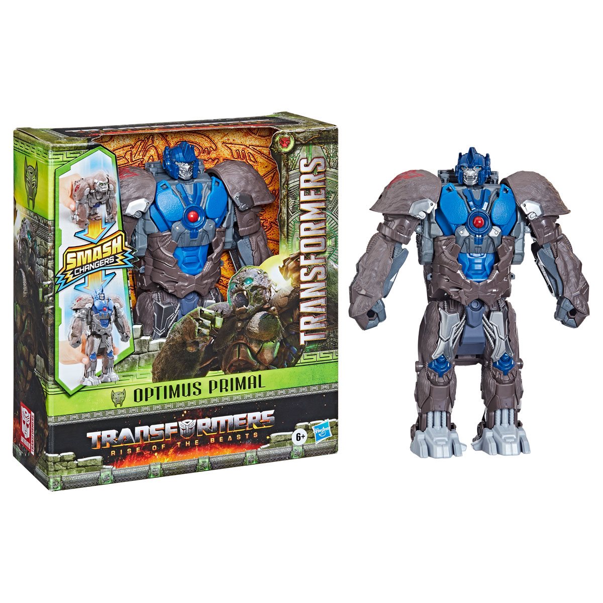 Transformers Rise of the Beasts Optimus Primal Smash Changers 9-Inch Action Figure Toy - Heretoserveyou