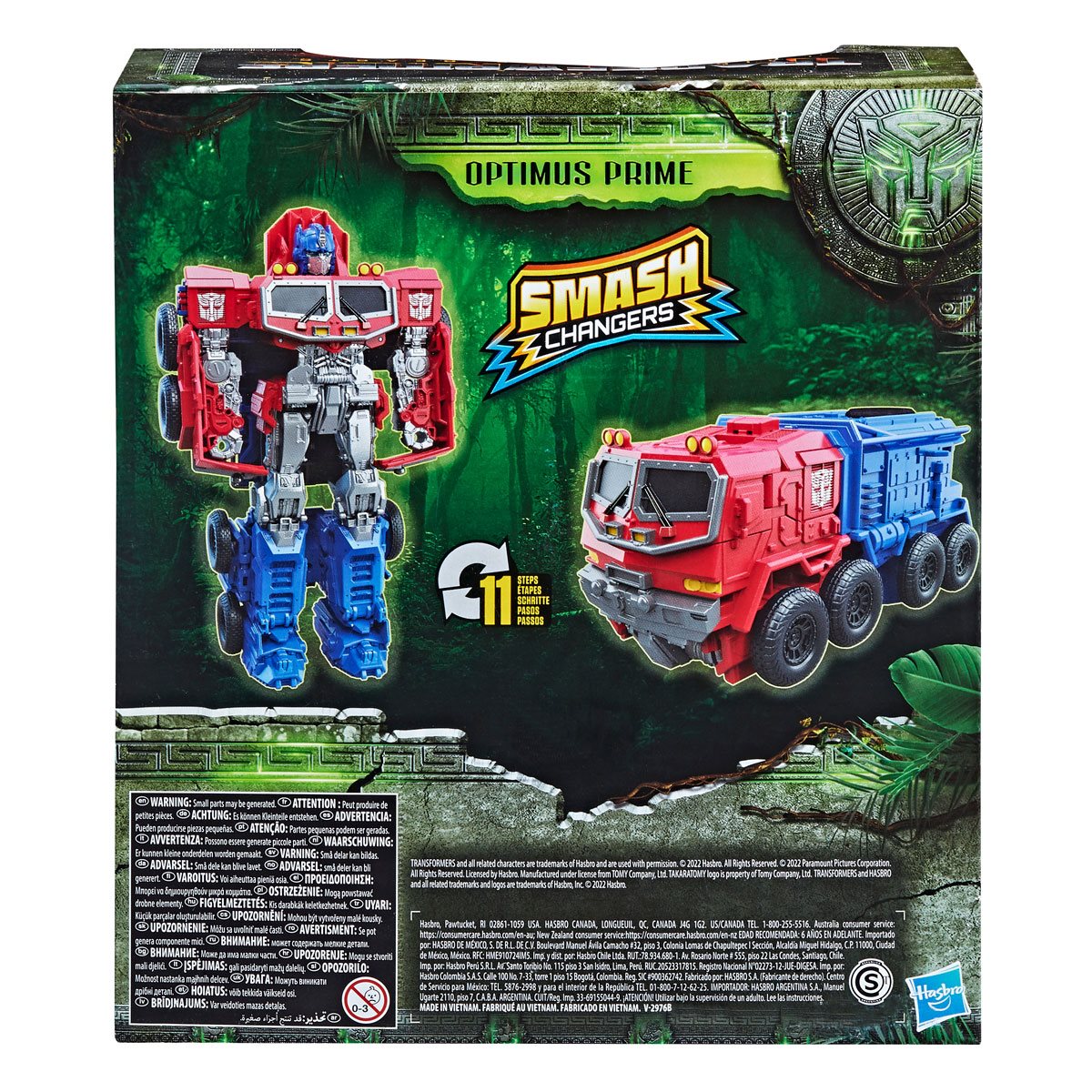 Transformers Rise of The Beasts - Smash Changer Optimus Prime Action Figure Toy