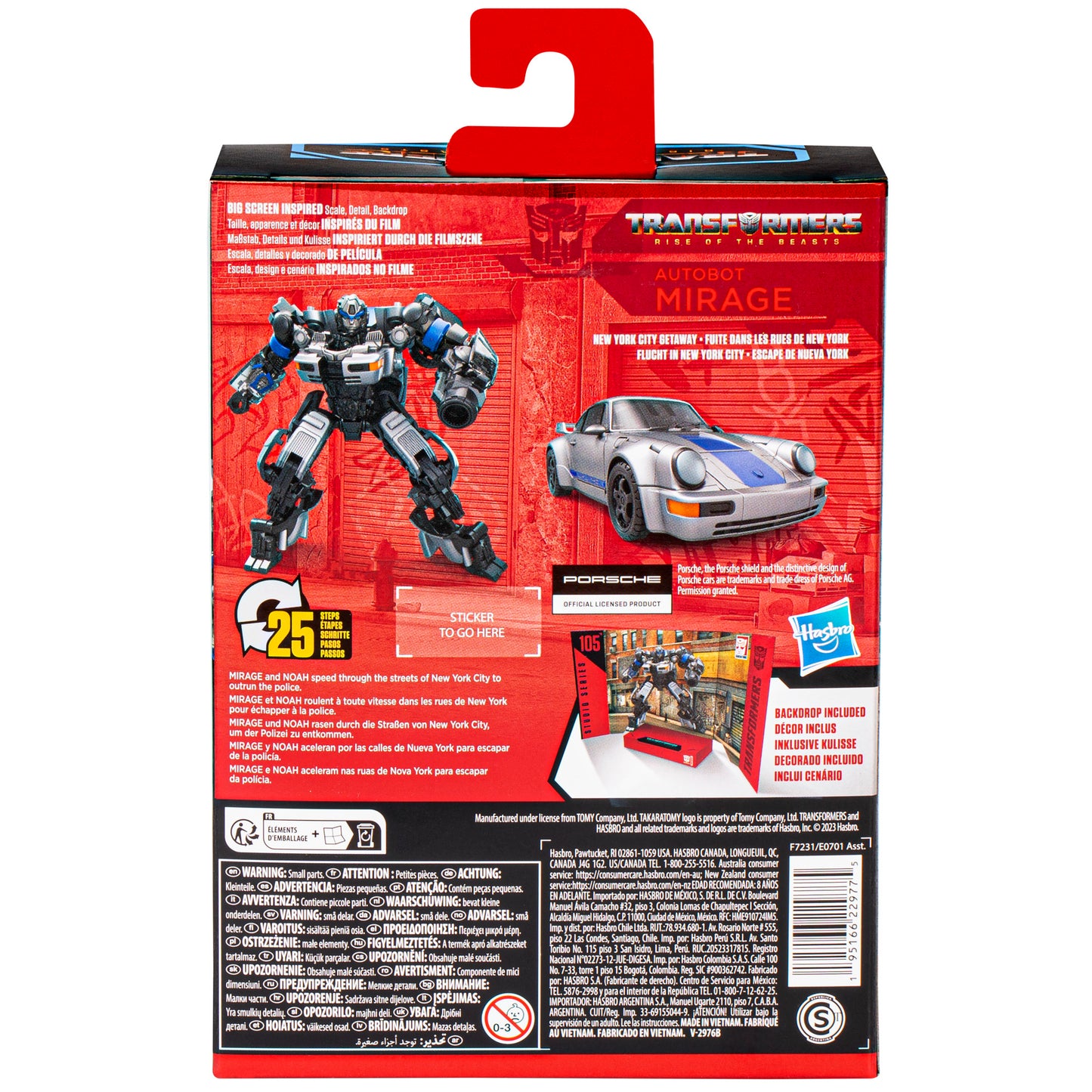 Autobot Mirage Action Figure Toy back view - Heretoserveyou