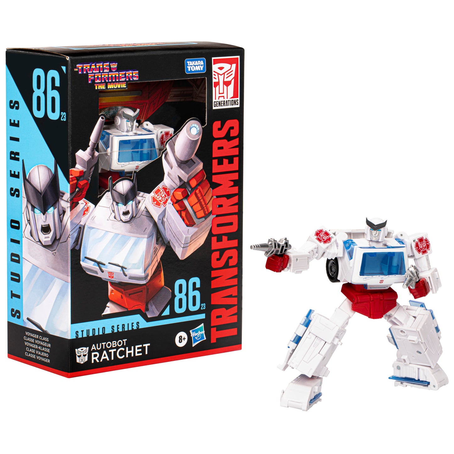 Transformers Toys Studio Series Voyager The Transformers: The Movie 86-23 Autobot Ratchet Toy, 6.5-inch, Action Figure For Boys And Girls Ages 8 and Up