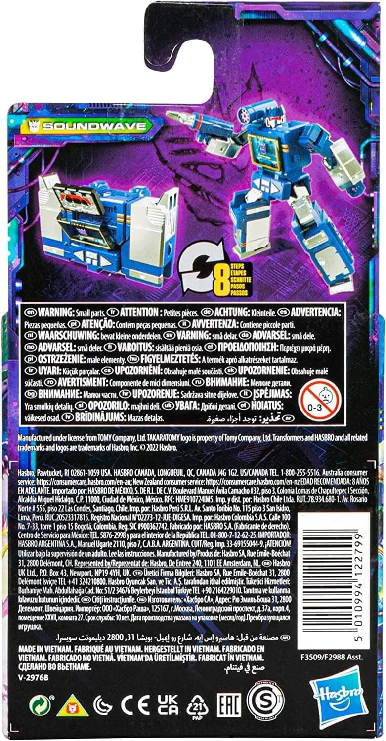 Transformers Toys Generations Legacy Core Soundwave Action Figure - Kids Ages 8 and Up, 3.5-inch