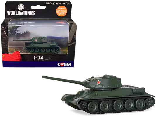 T-34 Medium Tank USSR "World of Tanks" Video Game Diecast Model by Corgi