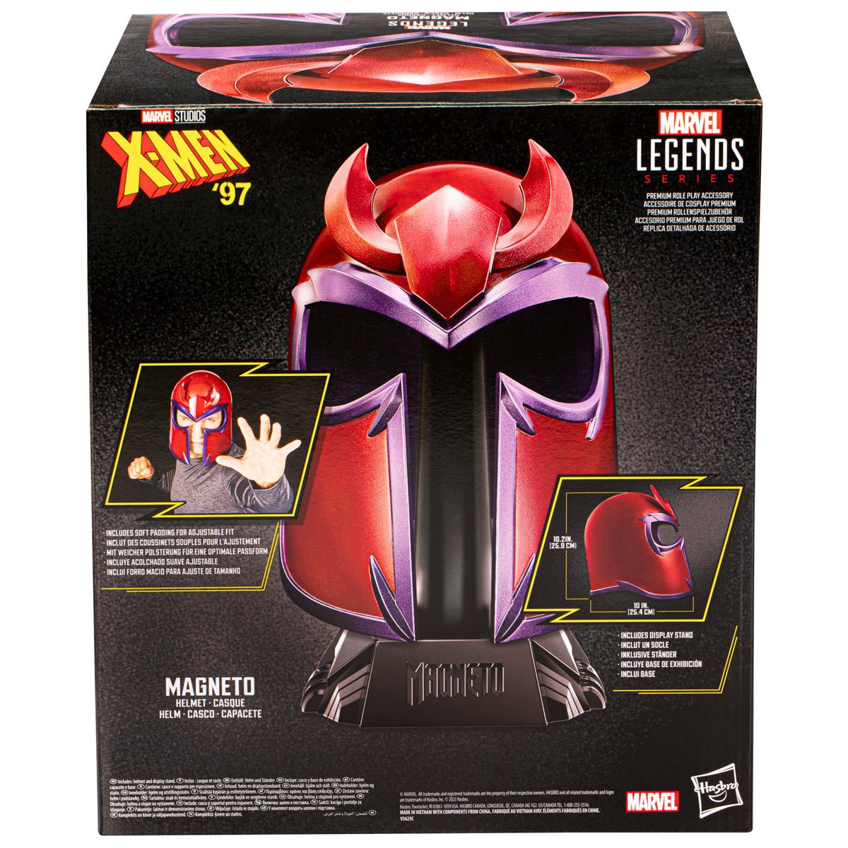 X-Men ‘97 Marvel Legends Magneto Premium Roleplay Helmet Prop Replica back package - Heretoserveyou