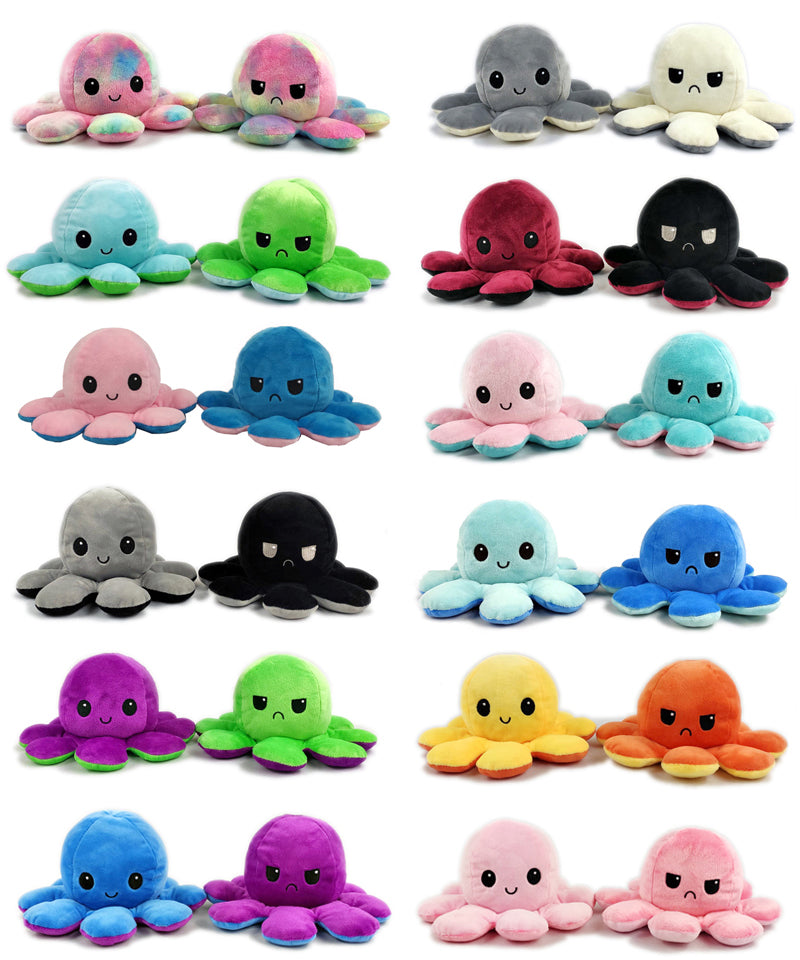 Reversible Flip Octopus Stuffed Plush Doll Soft Toy