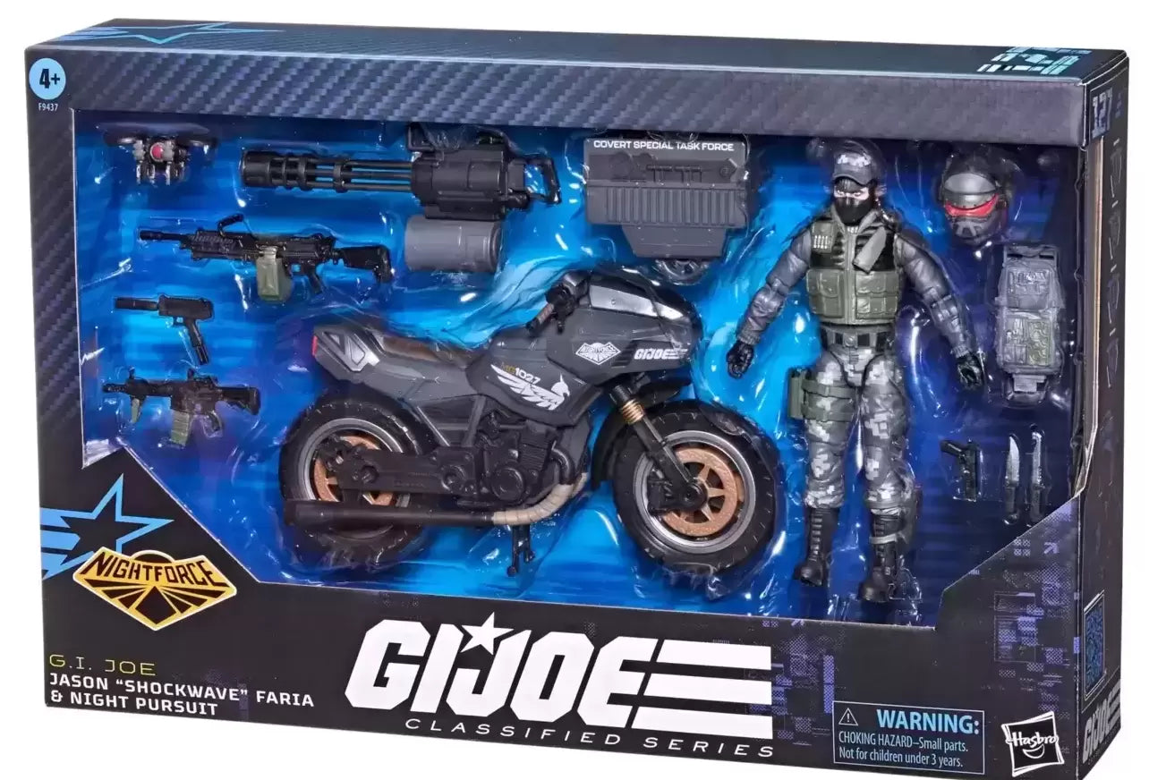 G.I. Joe Classified Series #127, Night Force Jason "Shockwave" Faria & Night Pursuit Cycle