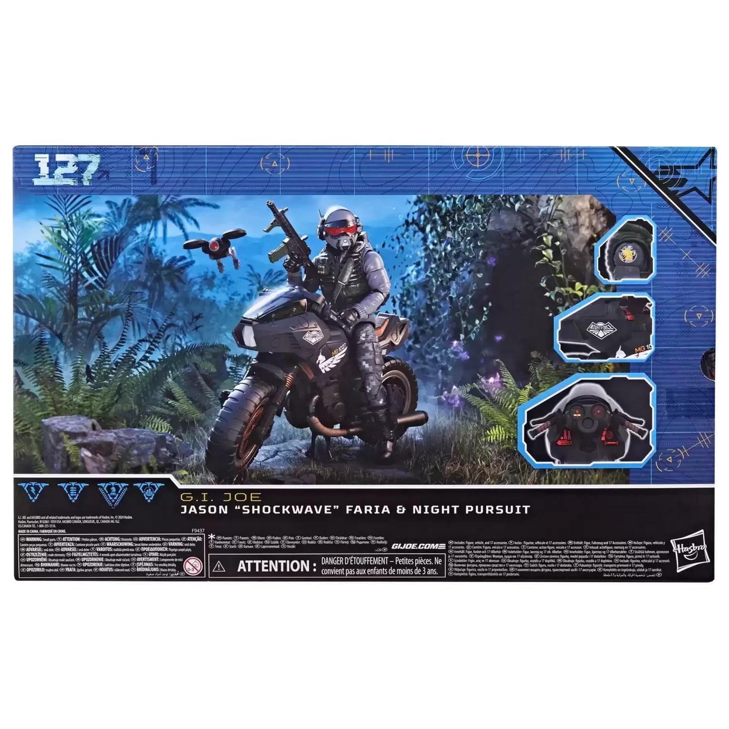 G.I. Joe Classified Series #127, Night Force Jason "Shockwave" Faria & Night Pursuit Cycle