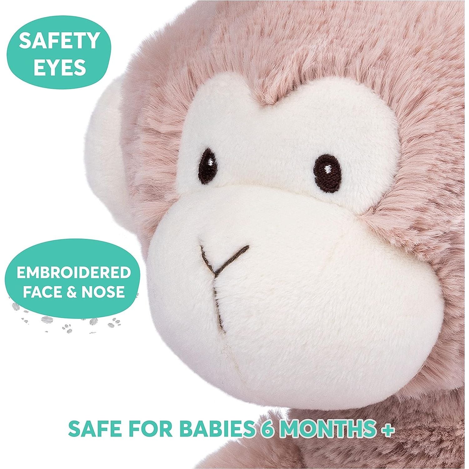Baby GUND Lil’ Luvs Collection, Micah Monkey Premium Plush Stuffed Animal  - Heretoserveyou