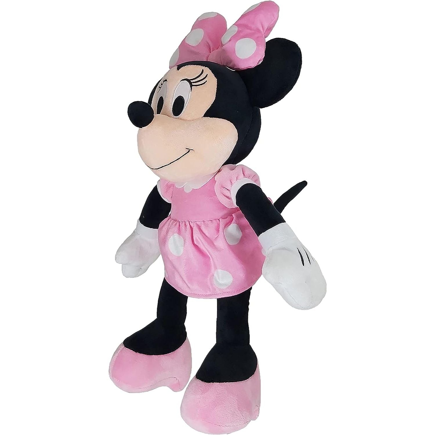 Disney Store Official Minnie Mouse Plush, Pink, 18 Inches, Mickey and  Friends, Iconic Cuddly Toy Character in Pink Polka Dot Dress and Bow with