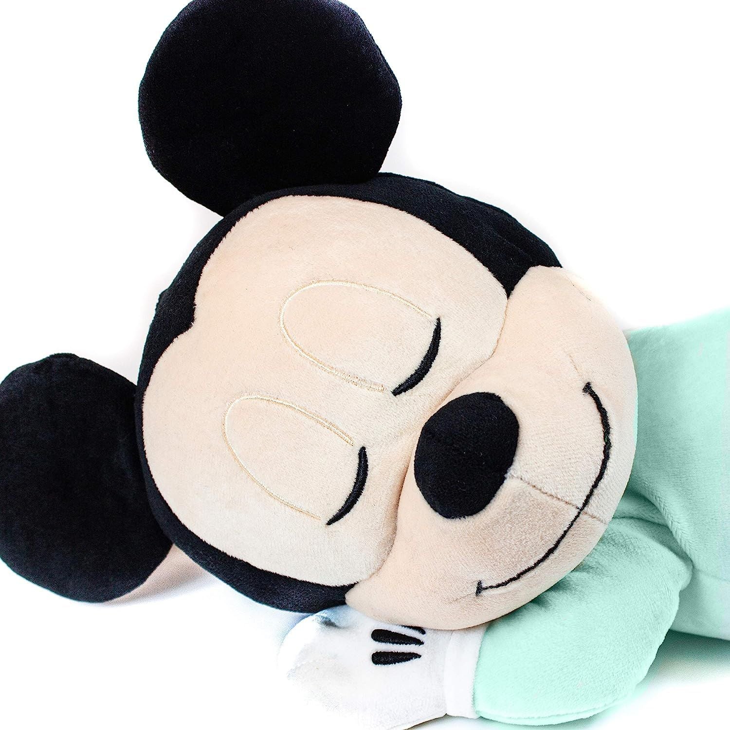 Disney - Sleeping Baby - Mickey Mouse Plush Face close up picture- Heretoserveyou