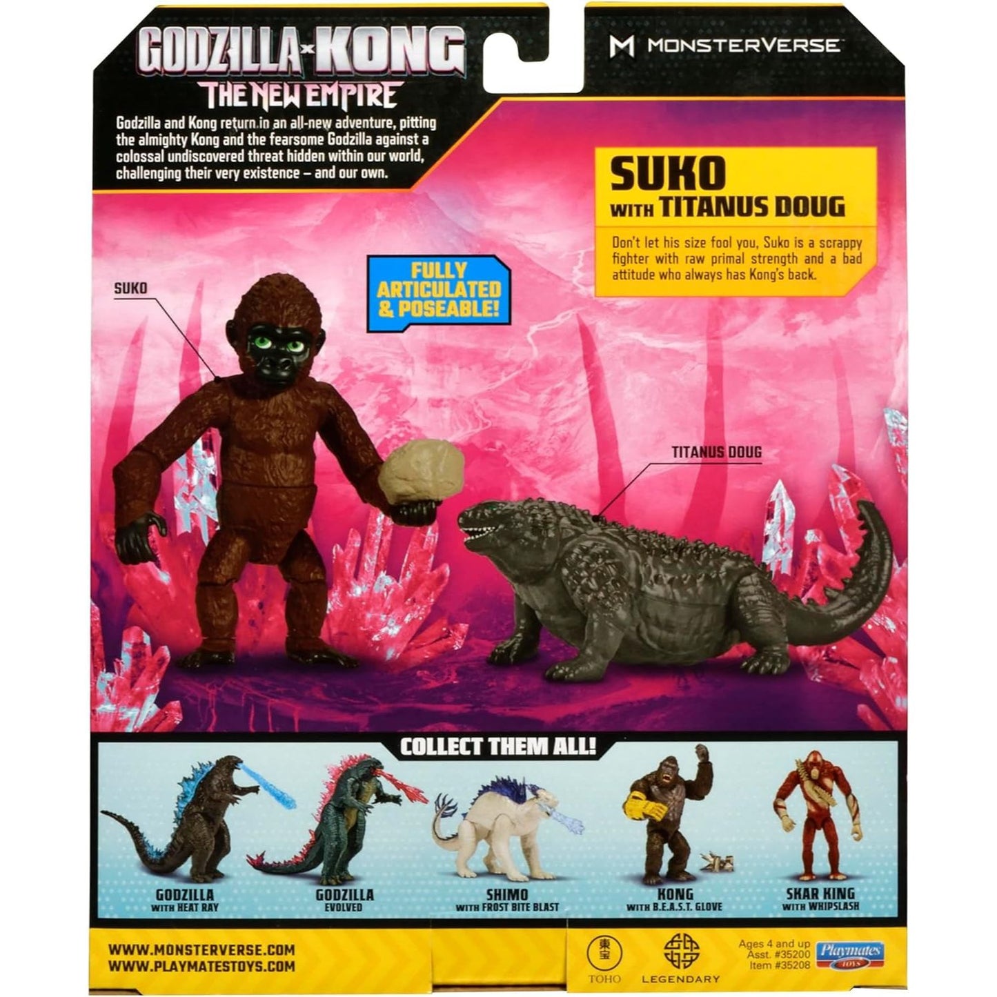 Godzilla x Kong : The New Empire - 6'' Suko Monster with Wart Dog by Playmates Toys