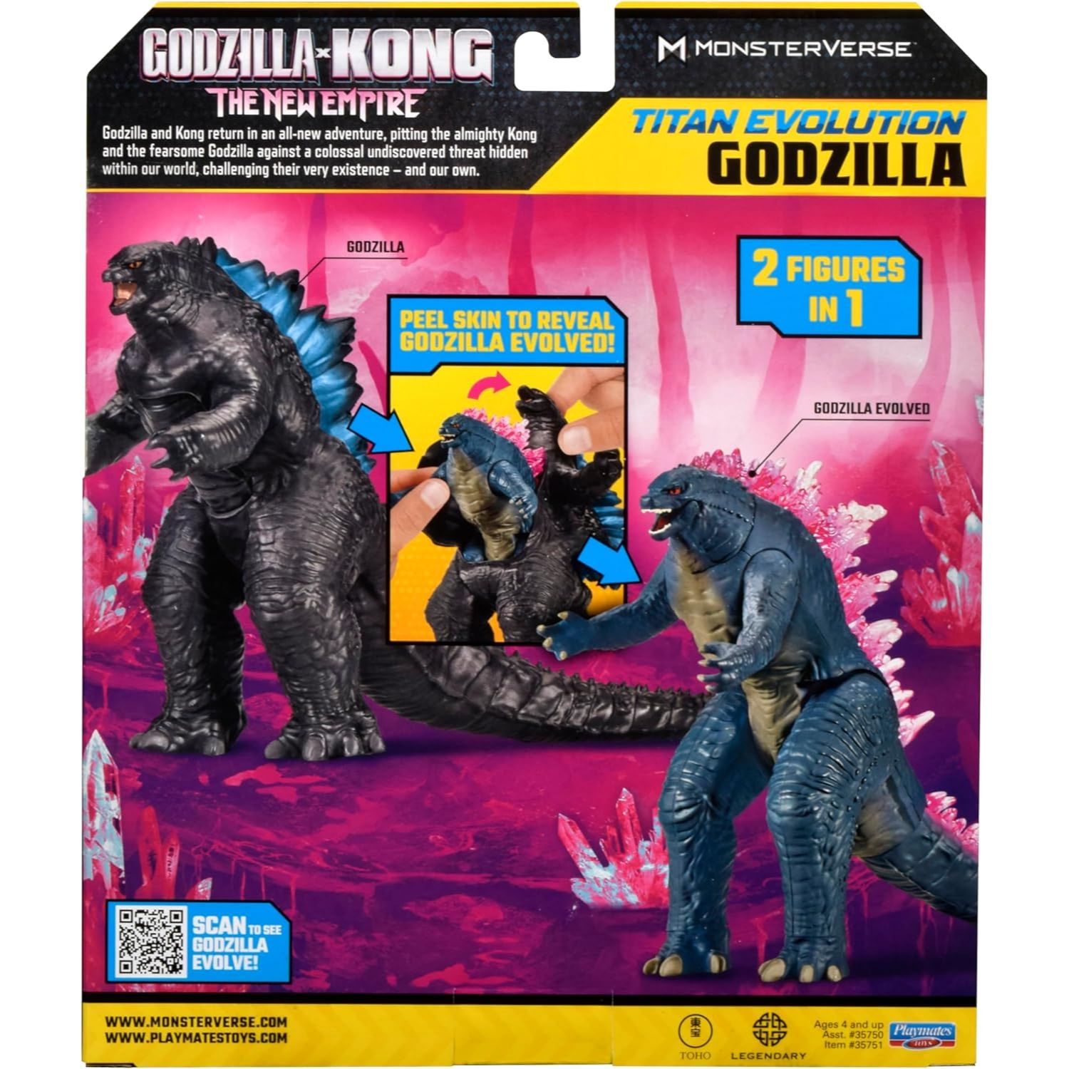 Godzilla x Kong : The New Empire - 7" Titan Evolution Godzilla (peel skin to reveal Godzilla evolved)