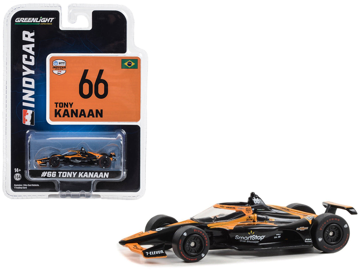Dallara IndyCar #66 Tony Kanaan "SmartStop Self Storage" Arrow McLaren "NTT IndyCar Series" (2023) 1/64 Diecast Model Car by Greenlight