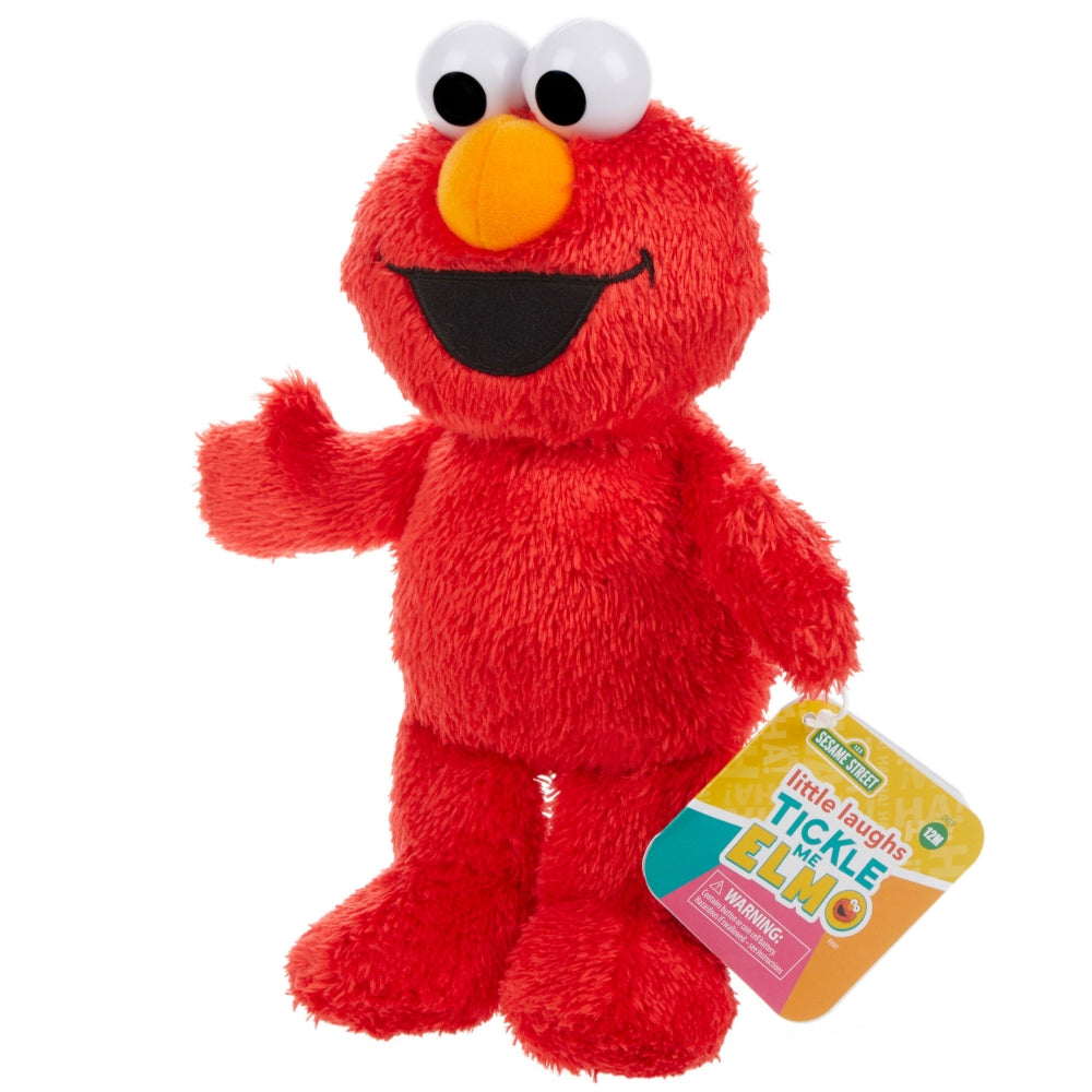 Sesame Street Little Laughs Tickle Me Elmo, Talking, Laughing 10-Inch Plush Toy for Toddlers, Kids 12 Months & Up - Stuffed Animals Heretoserveyou