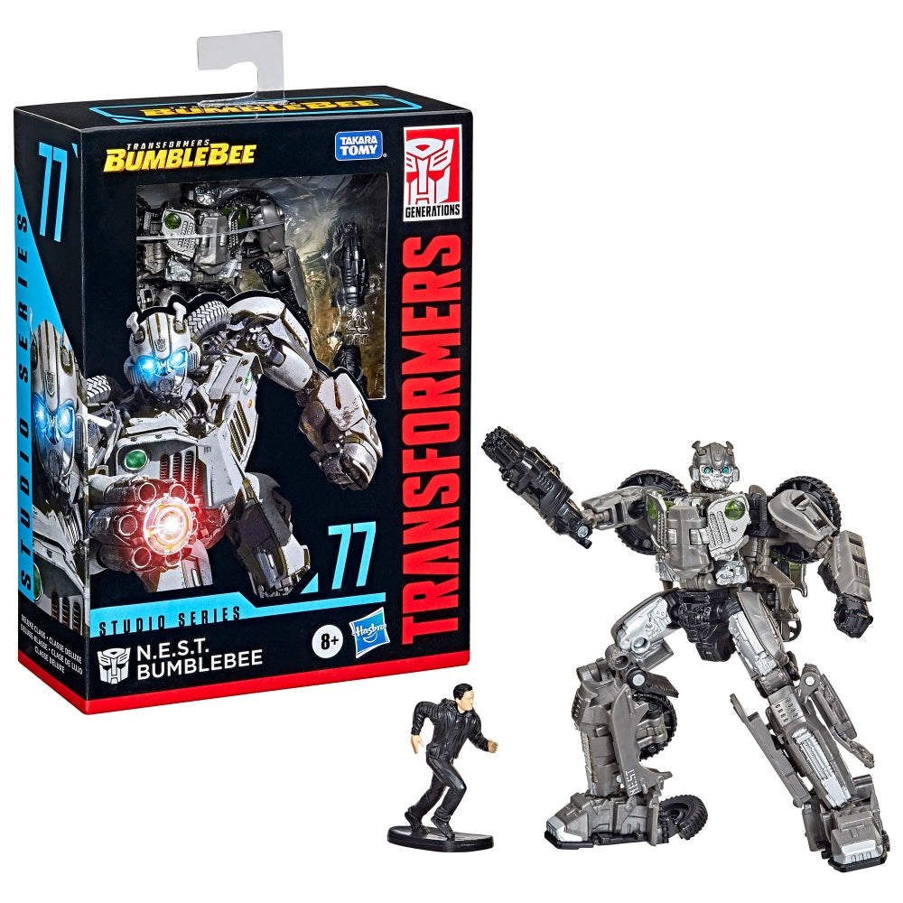 Transformers Toys Studio Series 77 Deluxe Class N.E.S.T. BUMBLEBEE Universal Studios Transformers - Action & Toy Figures Heretoserveyou