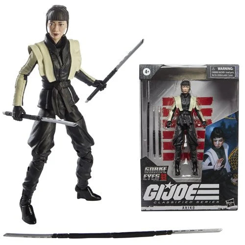 G.I. Joe Classified Series Snake Eyes: G.I. Joe Origins Akiko Collectible Action Figure 18, Premium 6-Inch Scale Toy with Custom Package Art - Action & Toy Figures Heretoserveyou