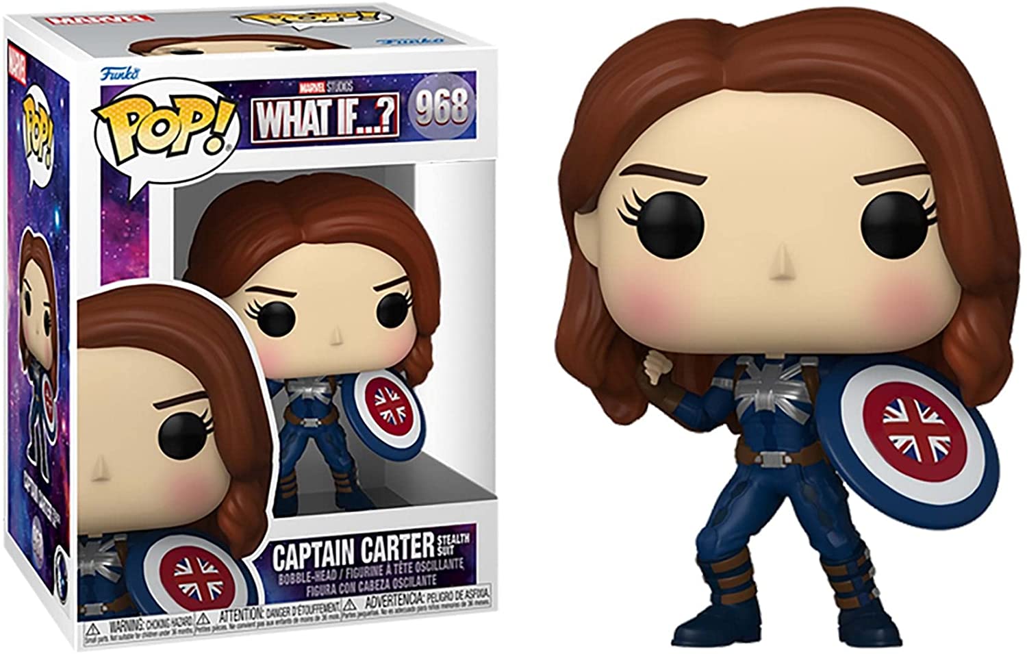 (Damged Box) Funko Pop! Marvel: What If? - Captain Carter, Stealth Suit - Funko pop Heretoserveyou