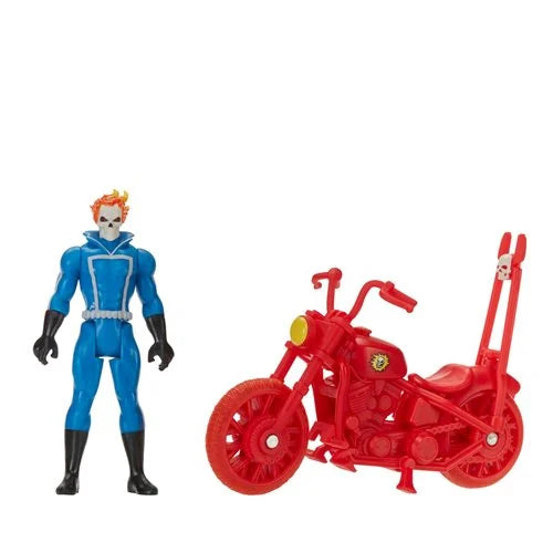 Marvel Legends Retro 375 Collection Ghost Rider 3 3/4-Inch Action Figures with Motorcycle