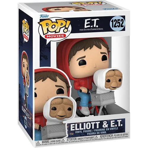Funko Pop! E.T. 40th Anniversary Elliot with E.T. in Bike Basket Pop! Vinyl Figure - Action & Toy Figures Heretoserveyou