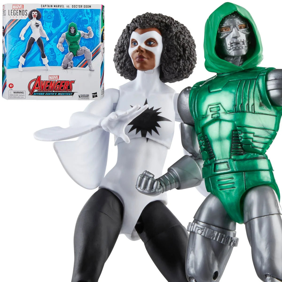 Avengers 60th Anniversary Marvel Legends Captain Marvel vs. Doctor Doom 6-Inch Action Figures - Heretoserveyou