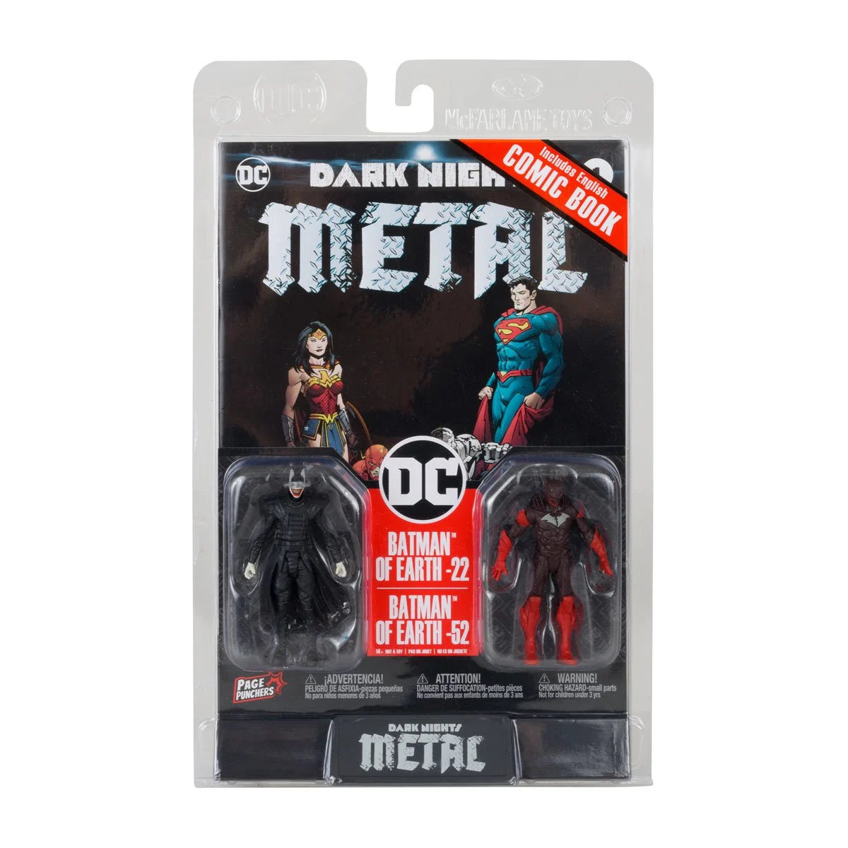 DC Dark Nights Metal Page Punchers Batman Who Laughs and Red Death 3-Inch Scale Action Figure with Comic Book - Heretoserveyou