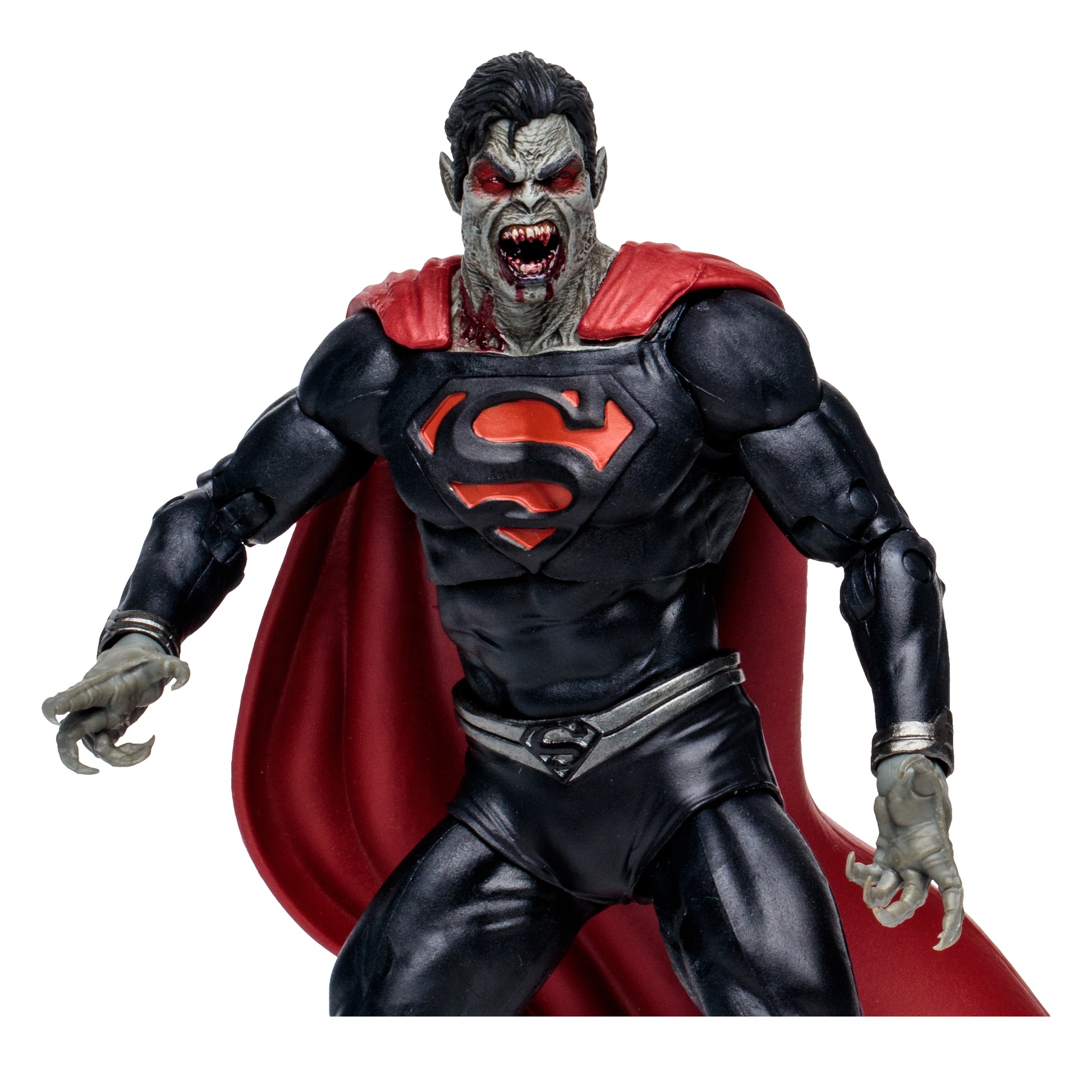 DC Multiverse Vampire Superman (DC vs.Vampires) Gold Label 7-Inch Action Figure close up look - Heretoserveyou