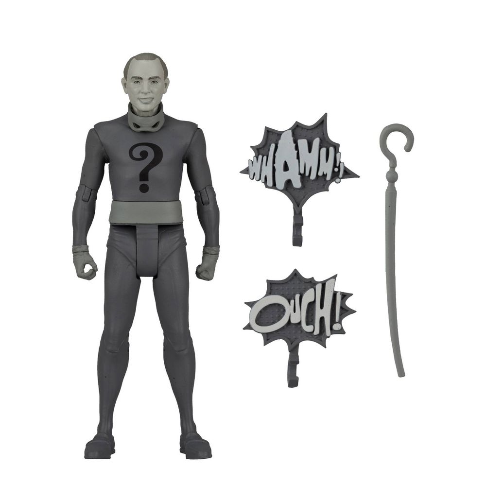 DC Retro 6 Inch - Wave 5 - Batman 66 - THE RIDDLER (BLACK & WHITE TV VARIANT) Action Figure Toy