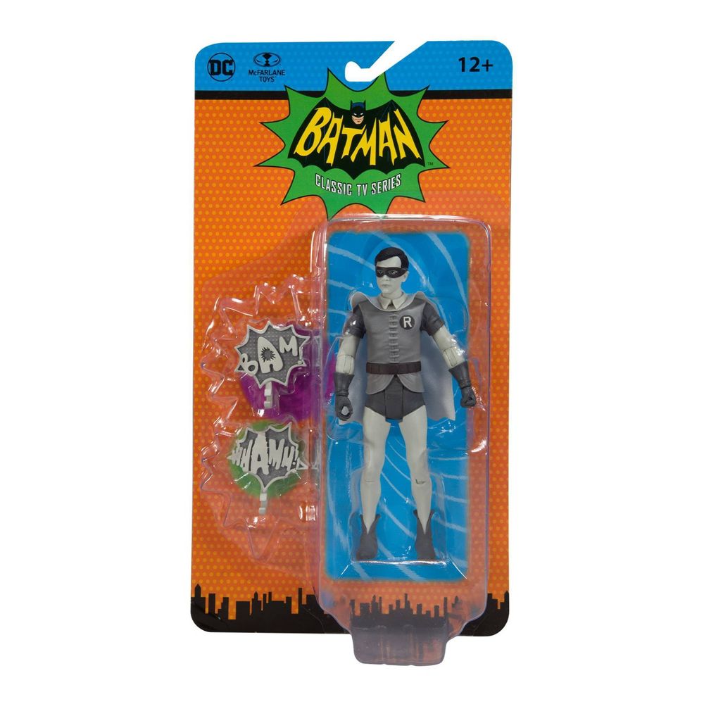 DC Retro Batman 66 6" Figure - Robin (Black and White TV Variant) Action Figure Toy