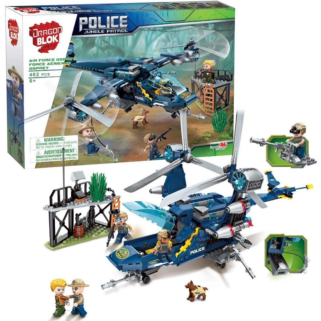 Dragon Blok -Air Force Osprey - Police Jungle Patrol