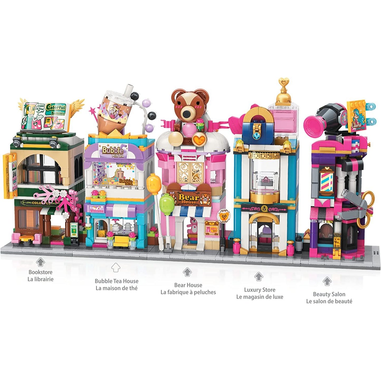 Dragon Blok - City Corner - Bubble Tea House - 302 Pieces Toy Building Set