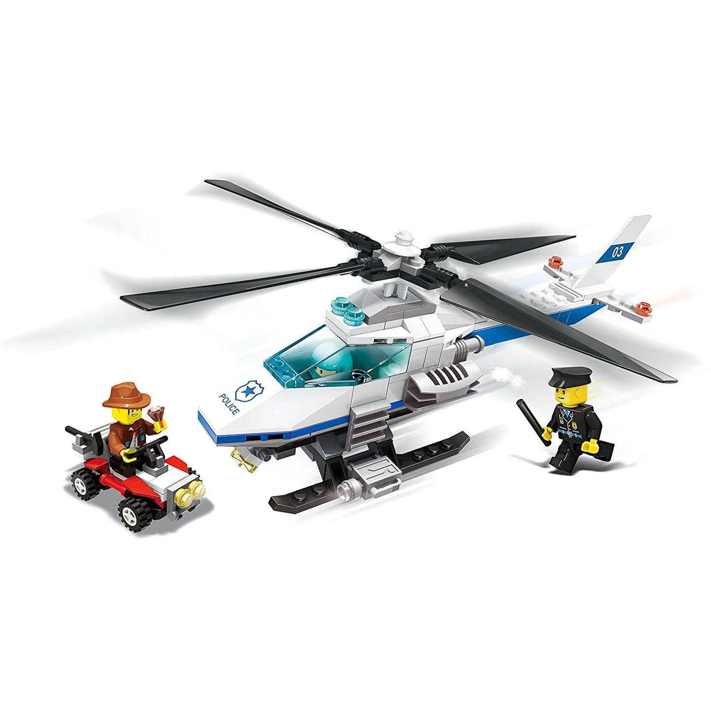 Dragon Blok - Police - Helicopter 3 in 1 Building Set - 206 Pieces