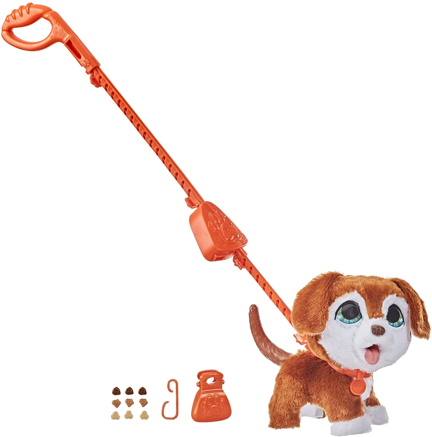 FurReal Poopalots Big Wags Interactive Pet Toy, Connectible Leash System - Toy Playsets Heretoserveyou