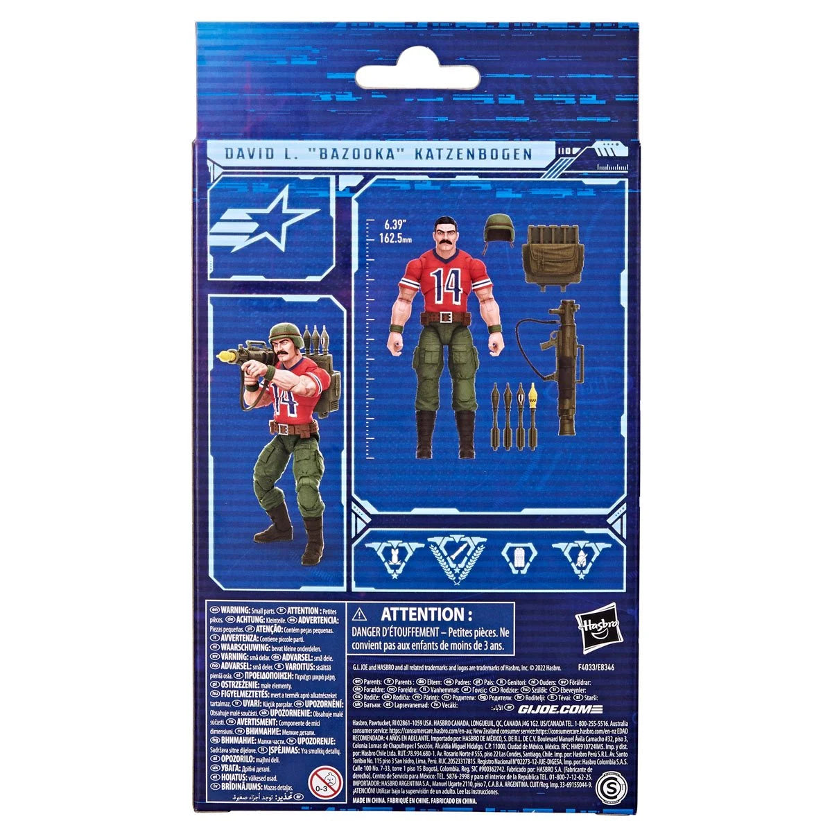 G.I. Joe Classified Series 6-Inch David L. Bazooka Katzenbogen Action Figure Toy