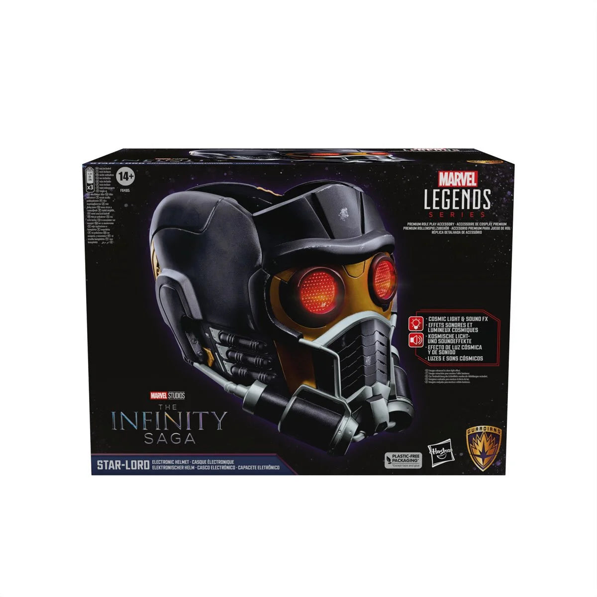 Marvel Legends Series Star-Lord Premium Electronic Roleplay Helmet with Light and Sound FX, Guardians of The Galaxy Adult Roleplay Gear - Heretoserveyou