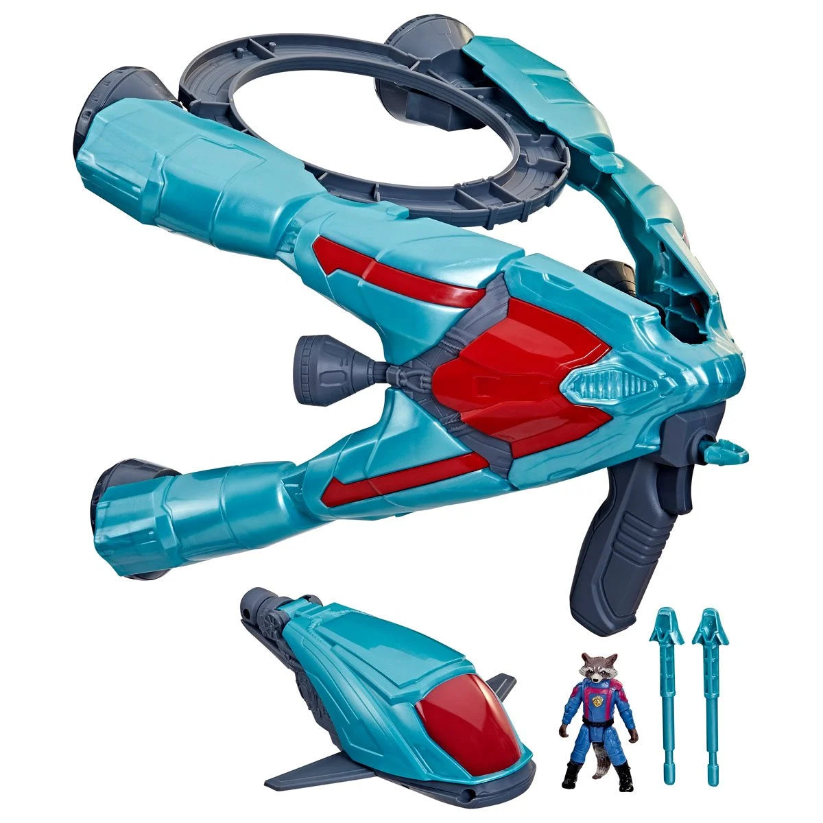 Marvel Guardians of The Galaxy Vol. 3 Galactic Spaceship, Marvel’s Rocket Action Figure with Vehicle and Blaster